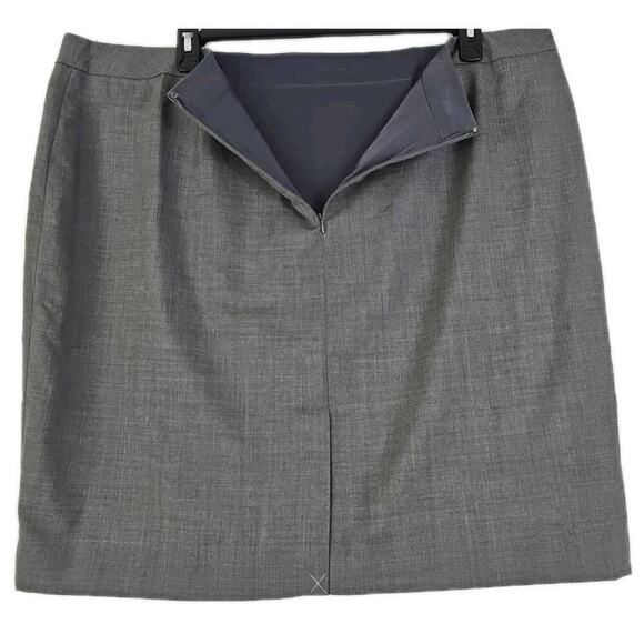 Lands' End Outfitters ~ LWoman Plus Size 22W~ Gray Wool A-Line Pensil Skirt NWOT - Picture 5 of 12
